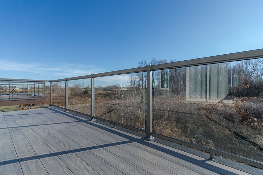 custom glass deck railings